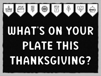 WHAT'S ON YOUR PLATE THIS THANKSGIVING? Ready to print Thanksgiving ...