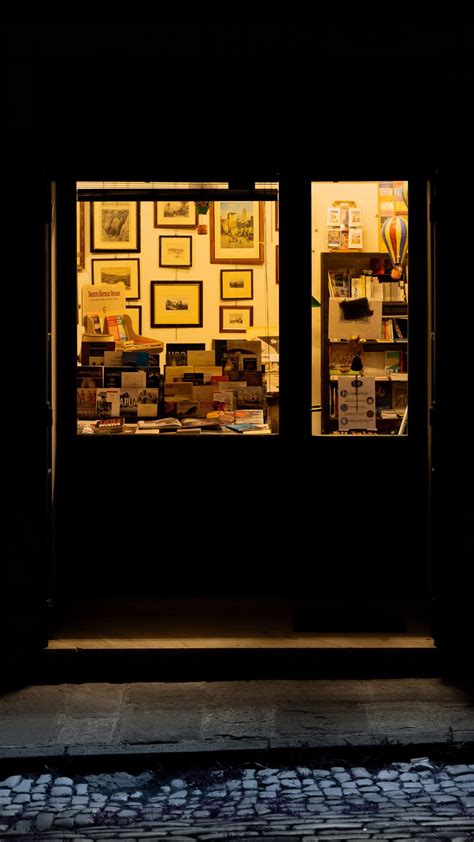 Download wallpaper 1080x1920 building, window, paintings, showcase ...