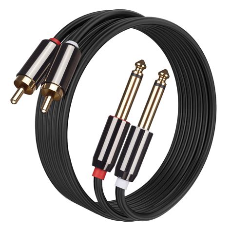 PX&PWR 3.3 Feet RCA to 1/4 Cable, Dual 1/4 inch TS to Dual RCA Stereo ...