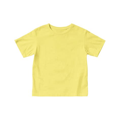 Yellow kids t shirt mockup short sleeve transparent background 11018642 PNG