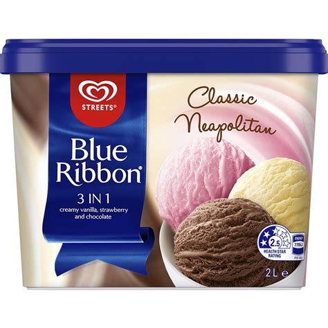 Unilever, Blue Ribbon Blue Ribbon Neapolitan Reduced Fat Ice Cream ...
