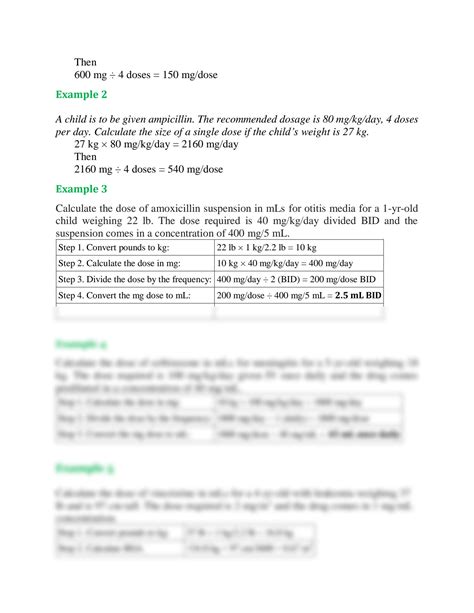 SOLUTION: Paediatric dosage calculations simple method - Studypool