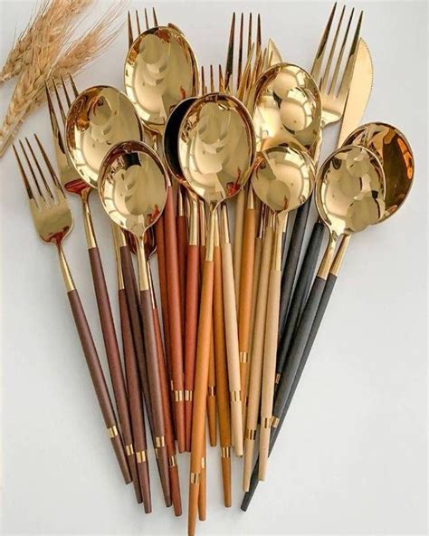 Premium Gold Plated Cutlery Set – ANGIE HOMES