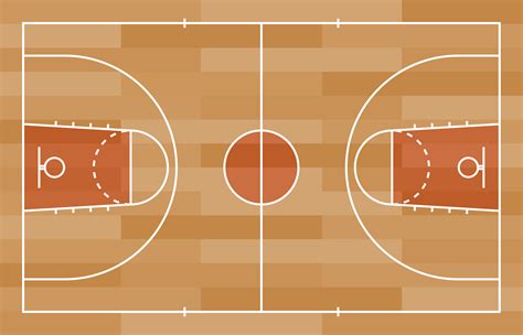 Basketball court floor with line on wood texture background. Vector ...