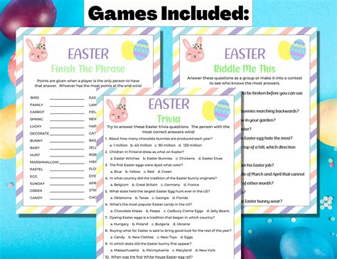 Easter Game Bundle | Easter Activities | Easter Games | Printable Games ...