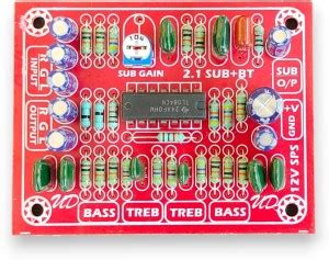 High Tech 2.1 SUBWOOFER With BASS TREBLE Board, DC 12V To 18V SUB Gain ...
