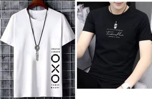 Farlucci Graphic Print Men Round Neck White, Black T-Shirt - Buy ...