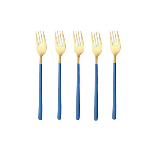 Buy UniKart Golden Lavish Food Grade Stainless Steel Durable Forks for ...