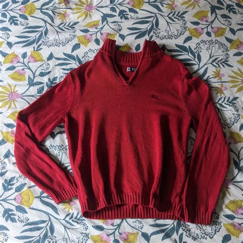 Chaps Men's Red Jumper | Depop