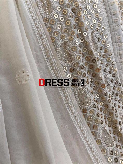 Ivory Hand Embroidered Kamdani Chikankari Sharara Set – Dress365days