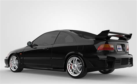 Honda Civic EJ1 Coupe - The Fast and The Furious 3D Model by Carmodels3D