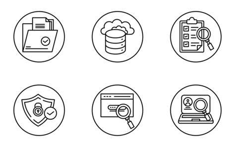Document management Icon Pack | Black outline | 25 .SVG Icons