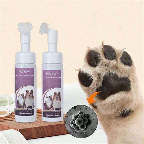 Solution de nettoyage sans eau pour animaux de compagnie HWKW, brosse ...