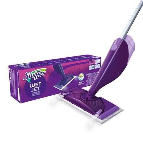 Swiffer WetJet Mop Starter Kit (1 Mop, 5 Pads, 1 Floor Cleaning ...