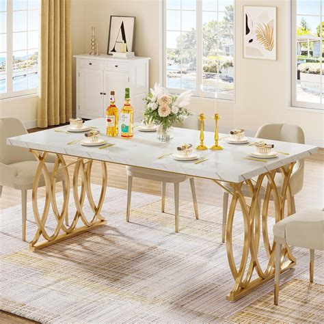 Tribesigns Modern Dining Table, 63 Large Kitchen India | Ubuy