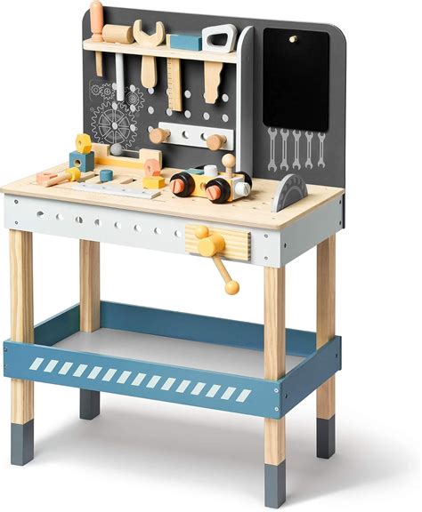 Buy ROBUD Tool Bench Set for Toddlers Wooden Workbench Toy Workshop ...