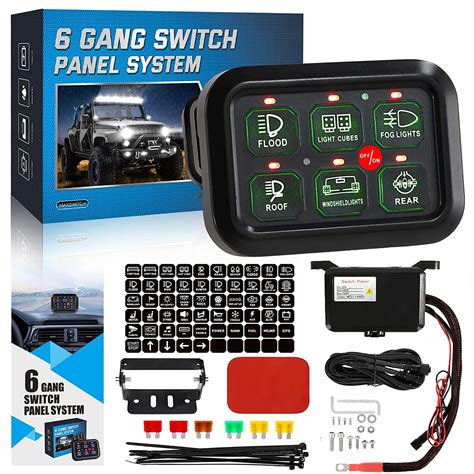 Partol 6 Gang Switch Panel Electronic Relay System Circuit Control Box ...