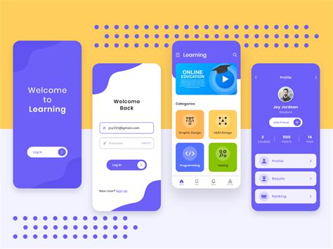 E-Learning App UI | Learn ui design, Elearning, Educational apps