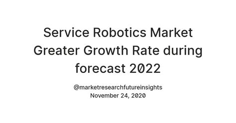 Service Robotics Market Greater Growth Rate during forecast 2022 — Teletype