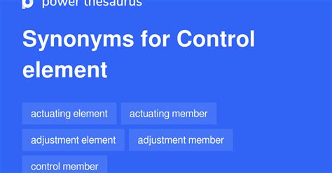Control Element synonyms - 160 Words and Phrases for Control Element