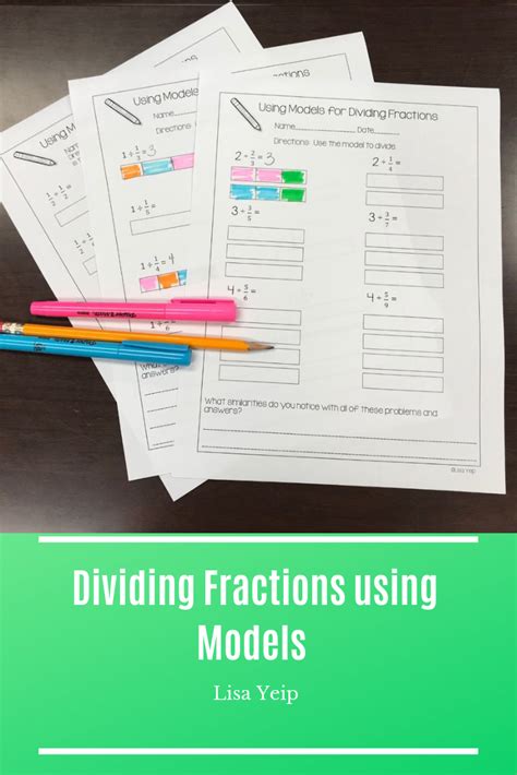 Image result for How to Divide Fractions Using Models