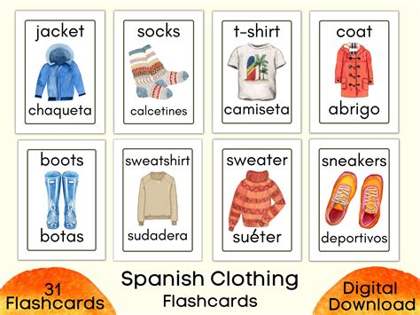Free Printable Spanish Flashcards With Pictures Pdf