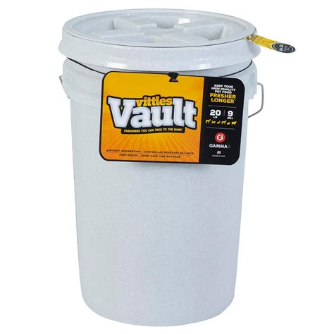 Gamma2 Vittles Vault 25 lb Airtight Bucket Container for Food Storage ...