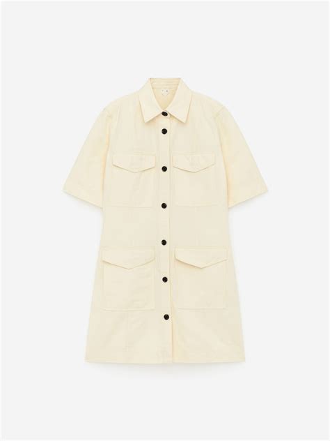 Linen-Cotton Dress – Cream Yellow – Women – ARKET GB