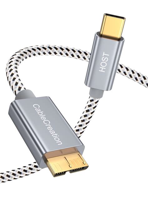 CableCreation USB C Hard Drive Cable 3.3FT, USB 3.1 C to Micro B Cable ...