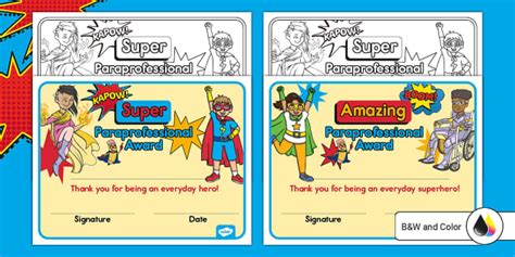 Paraprofessional Appreciation Day Certificate (teacher made)