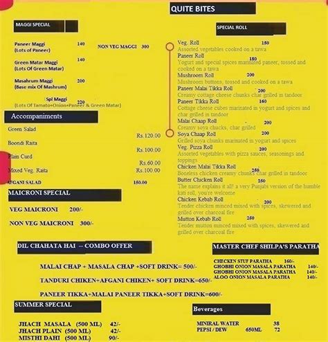 Menu at Nazeer foods, Noida, C 11 sector 18