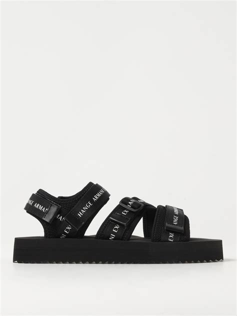 ARMANI EXCHANGE: Shoes men - Black | Armani Exchange sandals ...
