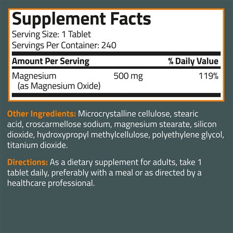 Magnesium 500 MG – Bronson Vitamins | Quality Vitamins and Supplements since 1960