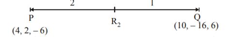 The coordinates of the points which trisect the line segment joining ...