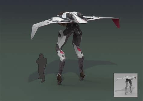 ArtStation - Flying Combat Mech, David Knapp | Space ship concept art ...