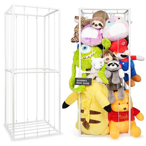 Amazon.com: AUFGELD Stuffed Animals Zoo Cage, Plush Animals Toy PVC ...