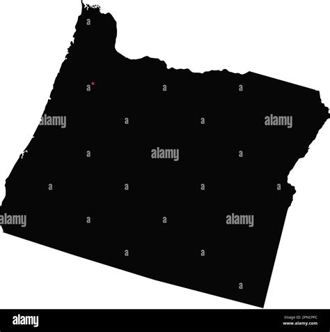 Highly Detailed Oregon Silhouette map Stock Vector Image & Art - Alamy