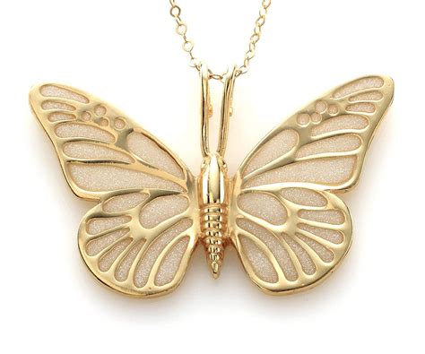 Gold Plated Sterling Silver Butterfly Necklace Handmade Polymer Clay ...