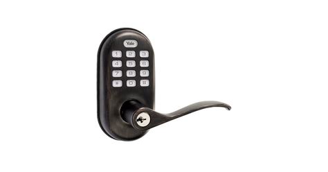 Yale YRL210NR0BP Real Living Keyless Entry Leverset with Push Button ...