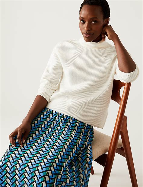 Buy Geometric Pleated Midaxi Skirt at Marks & Spencer