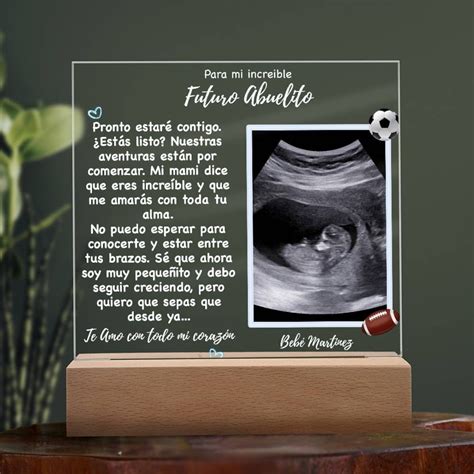 Abuelo Ultrasound Plaque: Spanish Baby Announcement Gift - Etsy
