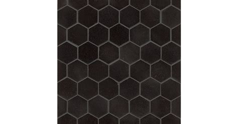 Bedrosians GRNABSBLKHEX Absolute Black - 12" x 13" Square Wall Tile ...
