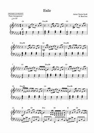 Image result for Exile Piano Sheet Music Wth Letters