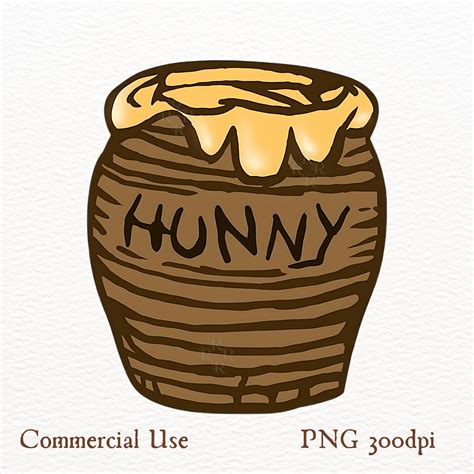 Winnie the Pooh Honey Pot PNG, Classic Pooh Bear Clipart, Hunny Pot ...