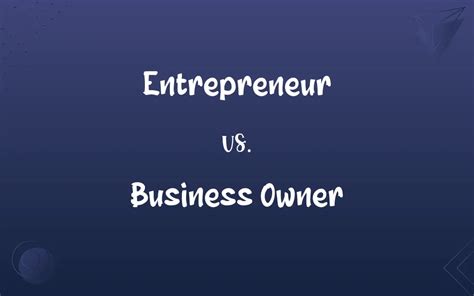 Entrepreneur vs Business Owner 的图像结果