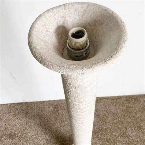 Postmodern Ribbed Color Speckled Pillar Floor Lamp For Sale at 1stDibs