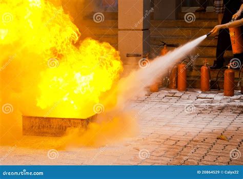 Fire Extinguisher Training stock image. Image of industry - 20864529