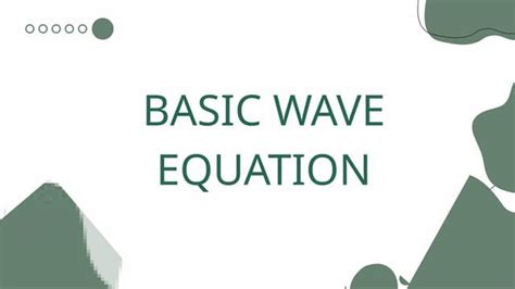 Image result for Basic Wave Equation