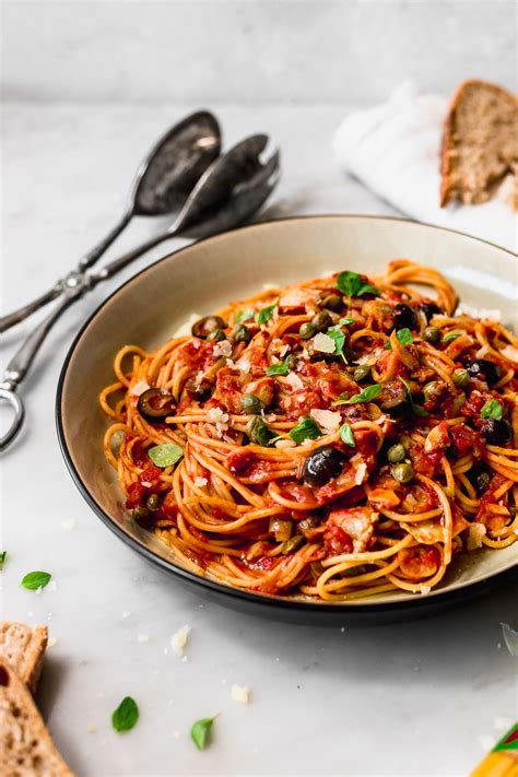 Olive, Caper and Tomato Pasta | Cravings Journal