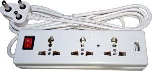 HSNAKE HSNAKE 3+1 SOCKET EXTENSION BOARD WITH 1 USB SOCKET 3 Socket ...